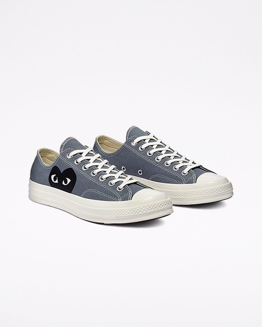 Tenisi Barbati Converse x Comme des Garçons PLAY Chuck 70 Gri Negrii | RO GV13CH876